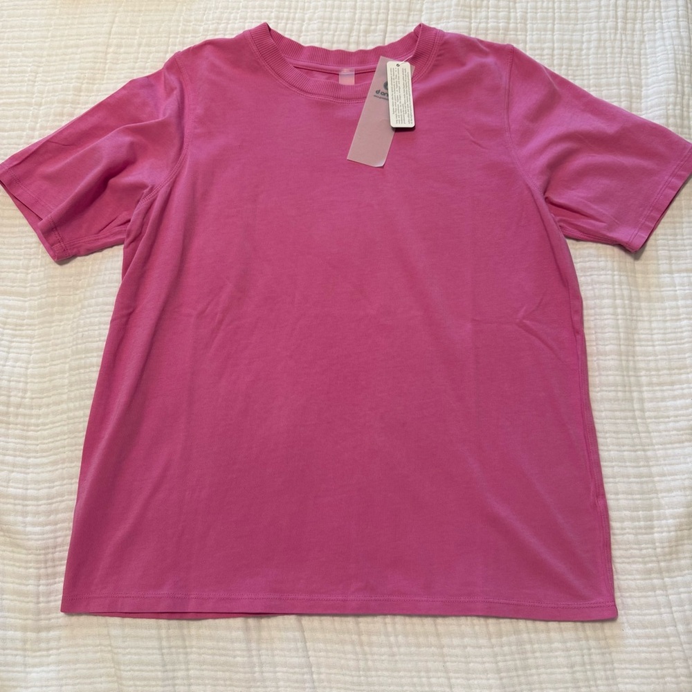 Mono B | Women’s Small Pima Cotton Pink Short Sleeve T-Shirt Super Soft NWT
